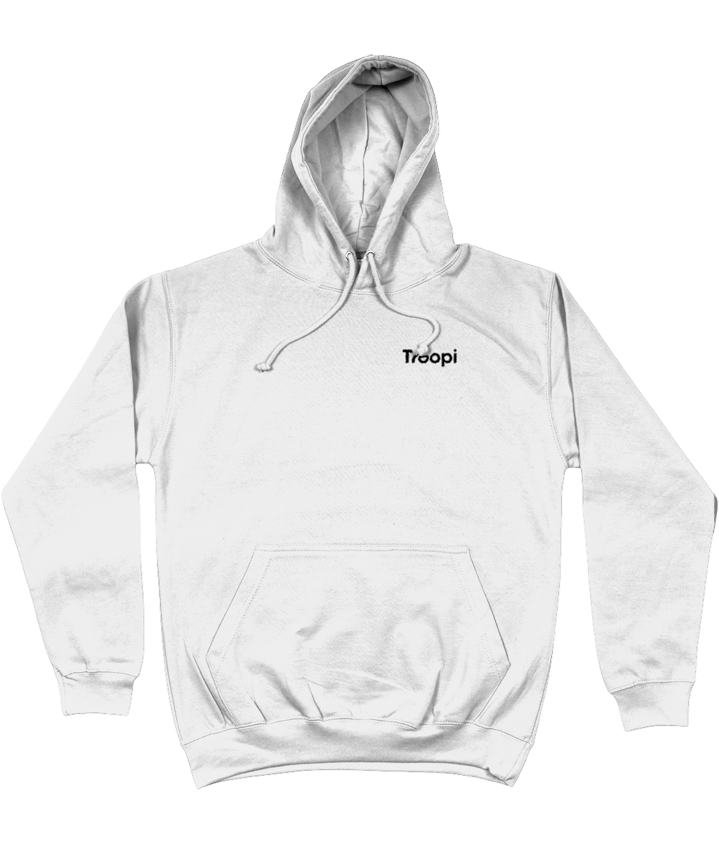 Troopi Original Hoodie Black on White