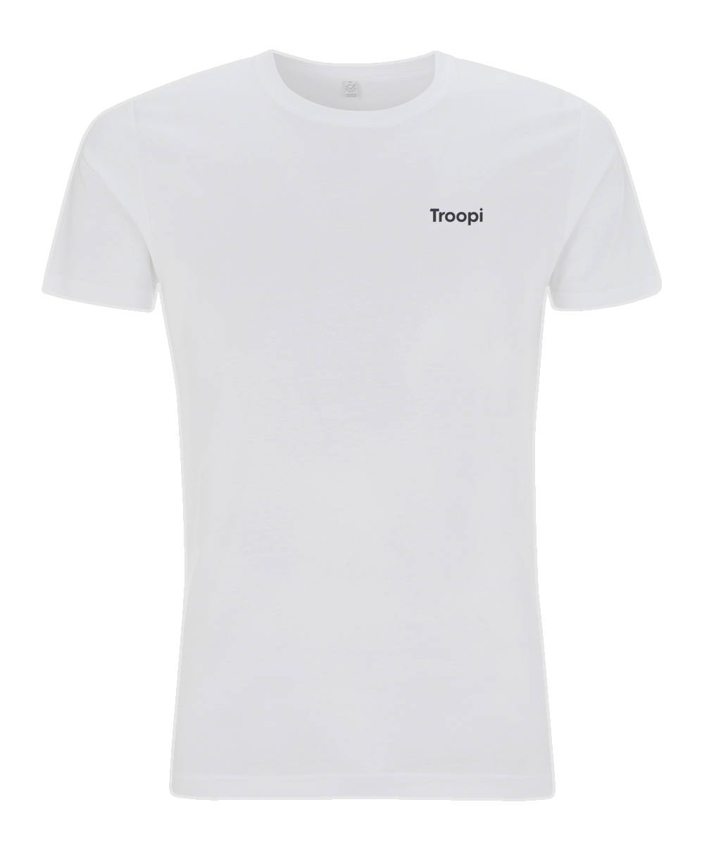 Troopi T-Shirt Hoodie Black on White